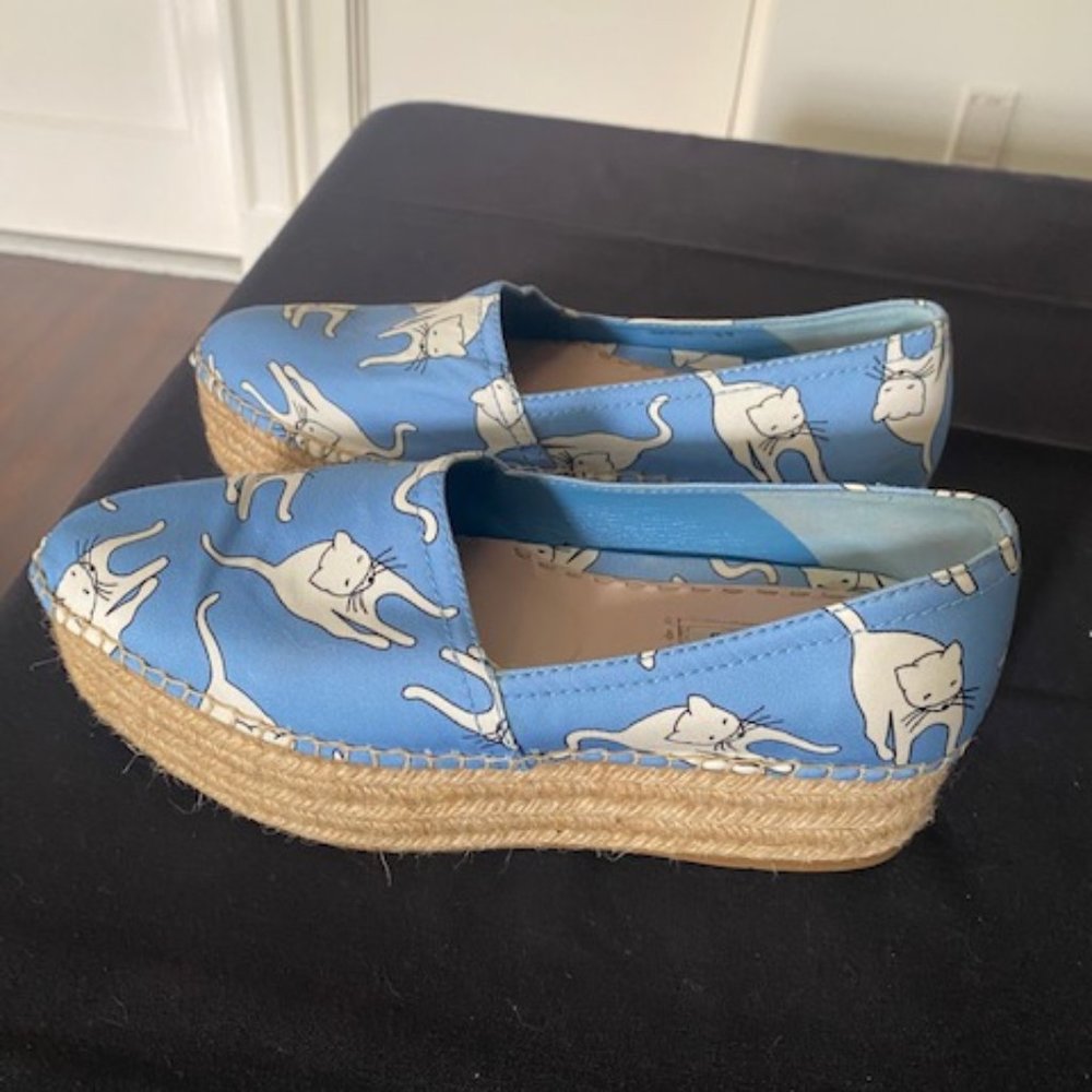 New Miu Miu Blue Canvas Shoes